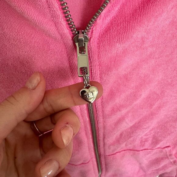Set Active Y2K Terry Cloth Zip Up Hoodie Mean Girls House Bunny XS Hooded Rare - Picture 3 of 6